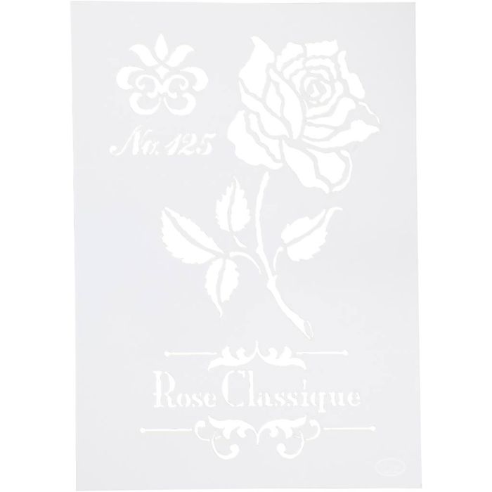Flexibel sjabloon, roos, A4, vel 210x297 mm, 1 stuk