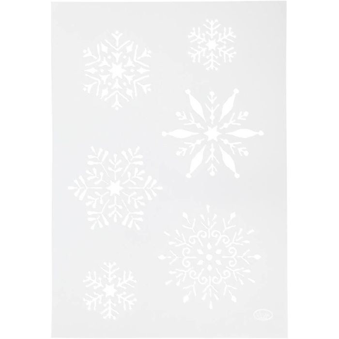 Flexibel sjabloon, A4, vel 210x297 mm, sneeuwvlok, 1 stuk