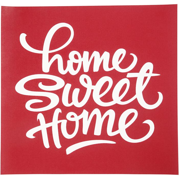 Screen stencil, home sweet home, vel 20x22 cm, 1 vel