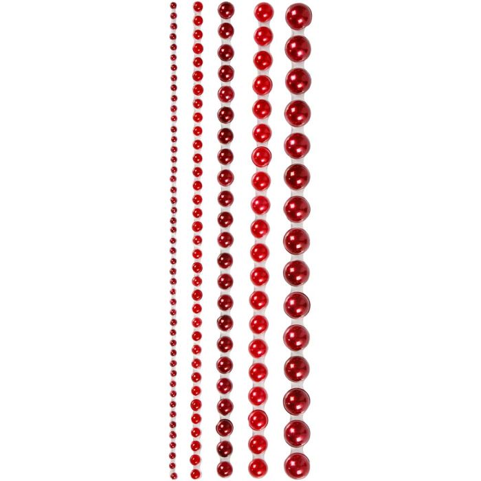Halve plakparels, afm 2-8 mm, rood, 140 stuk/ 1 doos