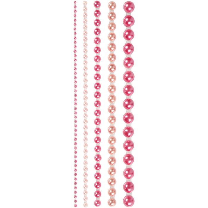 Halve plakparels, afm 2-8 mm, roze, 140 stuk/ 1 doos