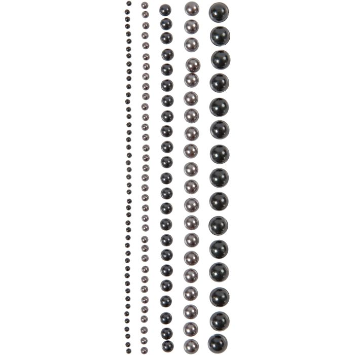 Halve plakparels, afm 2-8 mm, zwart, antraciet grijs, 140 stuk/ 1 doos