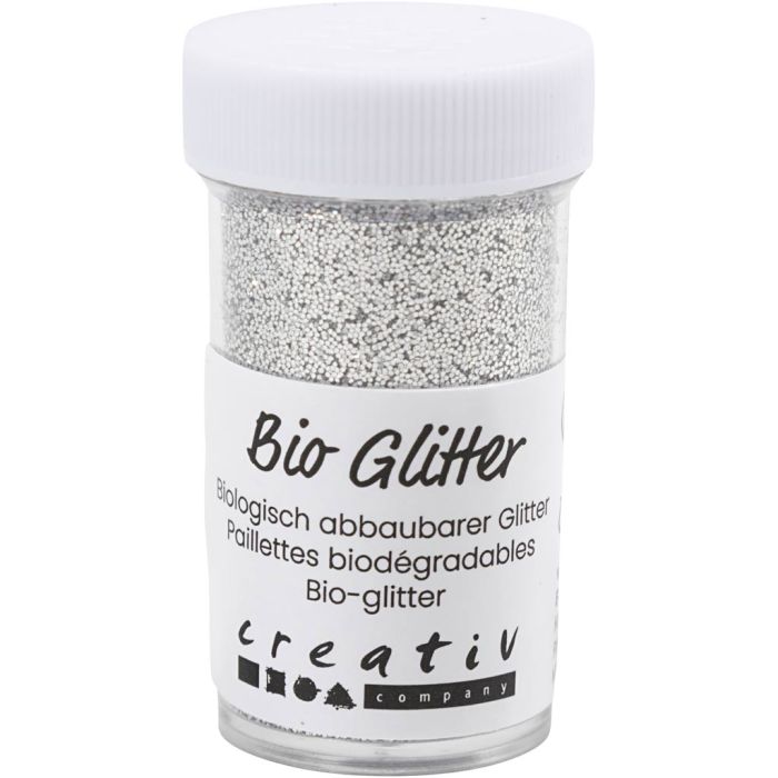 Bio Sparkles, zilver, 27 ml, 15 gr/ 1 Doosje