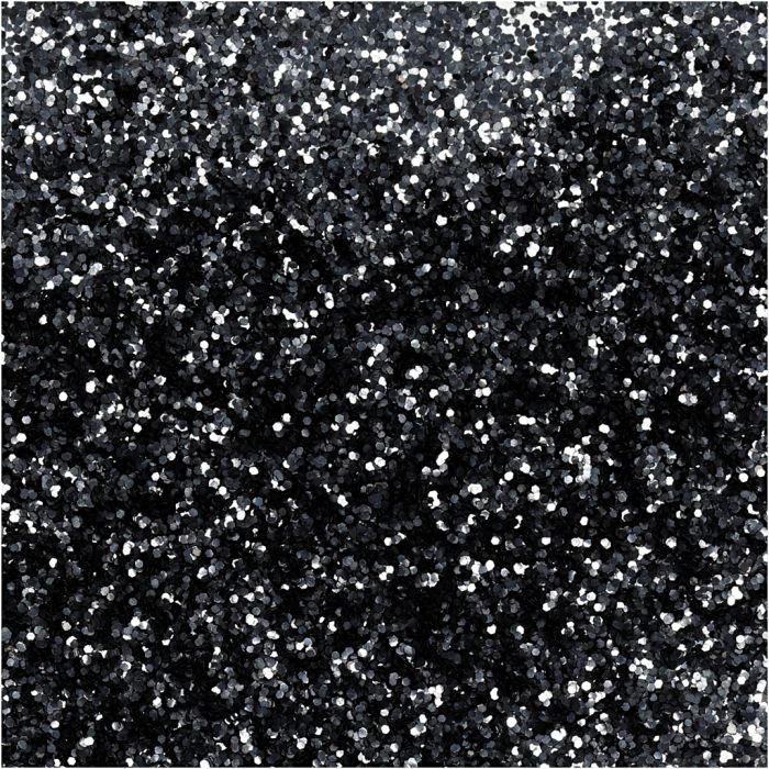 Bio-glitter, d 0,4 mm, zwart, 10 gr/ 1 Doosje