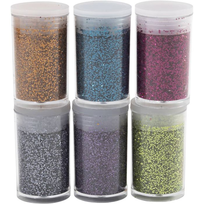 Bio Sparkles, diverse kleuren, 6x7 ml/ 1 doos