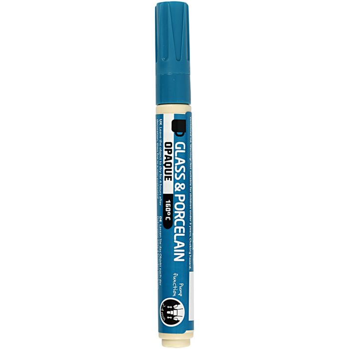Glas- en porseleinstift, lijndikte 2-4 mm, dekkend, turquoise, 1 stuk
