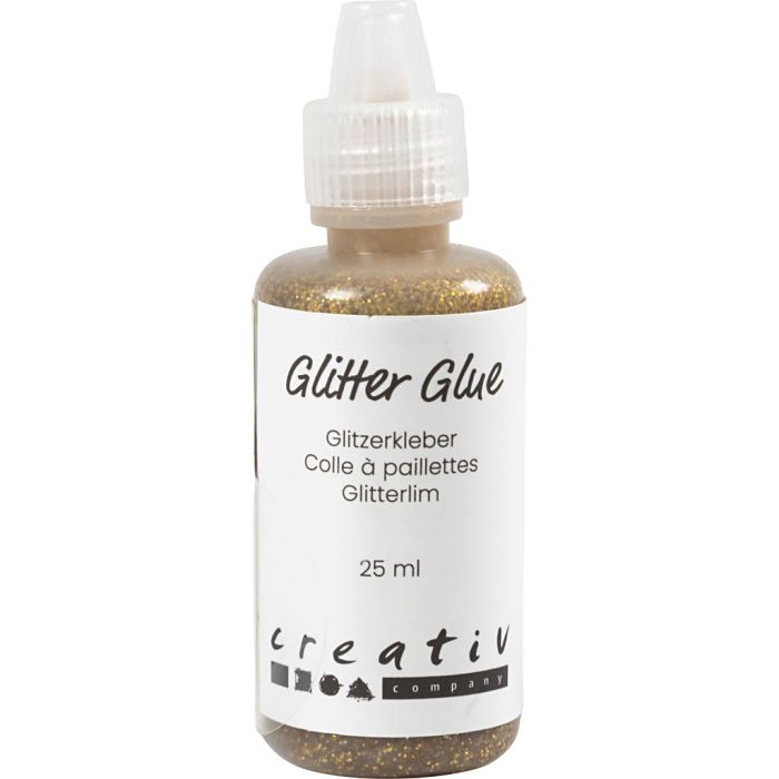 Glitterlijm, goud, 25 ml/ 1 fles