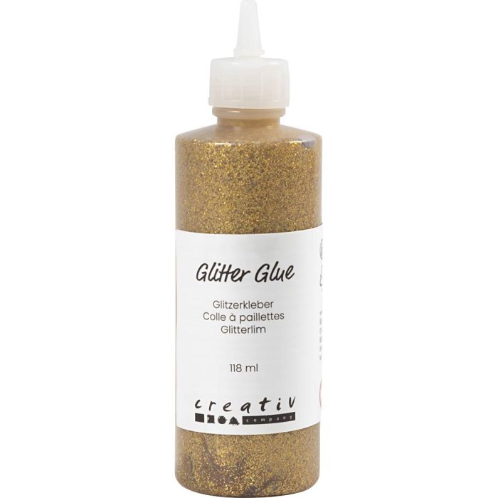 Glitterlijm, goud, 118 ml/ 1 fles
