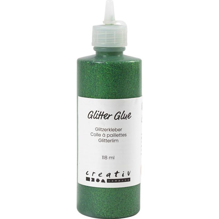 Glitterlijm, groen, 118 ml/ 1 fles