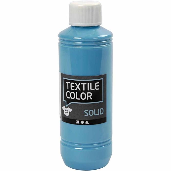 Textielkleur, dekkend, turquoiseblauw, 250 ml/ 1 fles