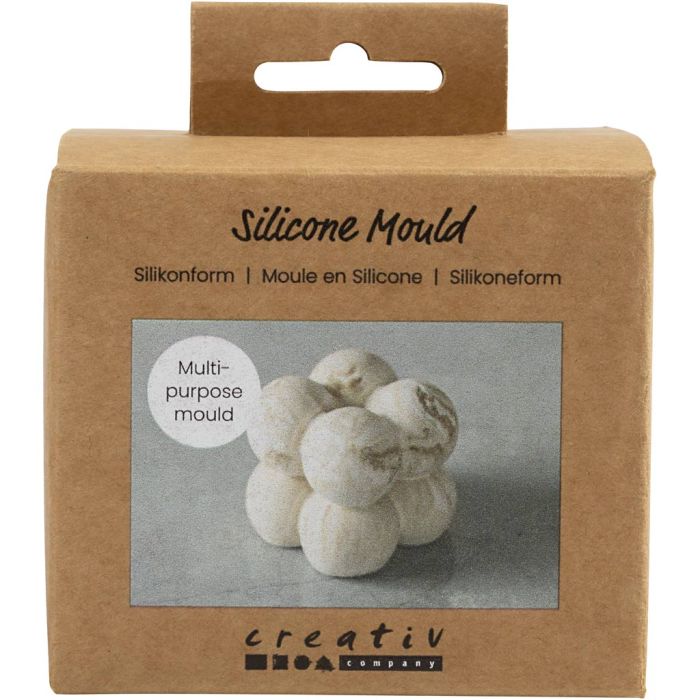 Siliconen Vorm, Vierkant met bubbels, H: 4 cm, d 4 cm, B: 4 cm, 1 stuk/ 1 doos