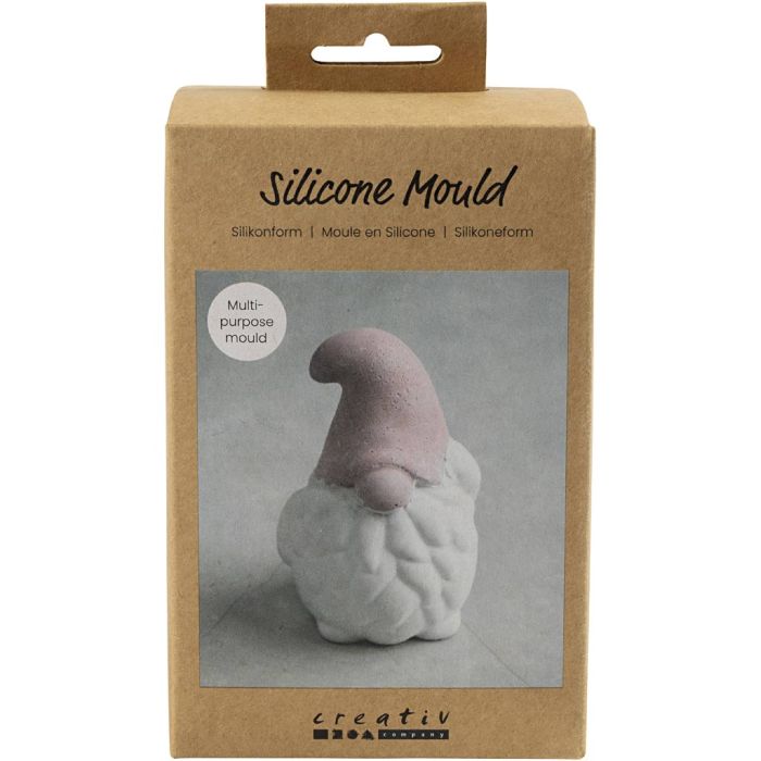 Siliconen Vorm, Kerstman, H: 10 cm, B: 6,5 cm, mat transparant, 1 stuk/ 1 doos