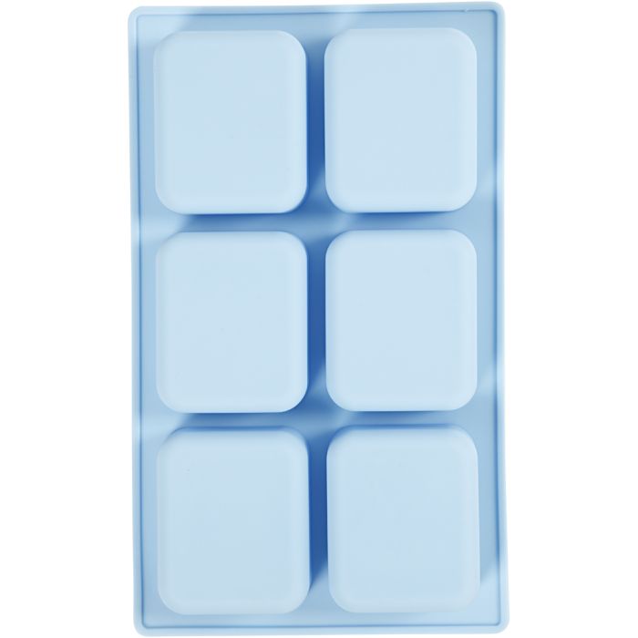 Siliconen vormen, H: 2,5 cm, L: 7 cm, B: 5,9 cm, 100 ml, 1 stuk