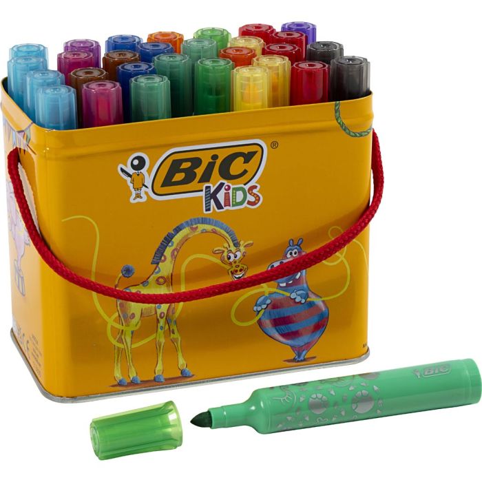 BIC Decoralo Jumbo Markers, lijndikte 4 mm, diverse kleuren, 30 stuk/ 1 Doosje