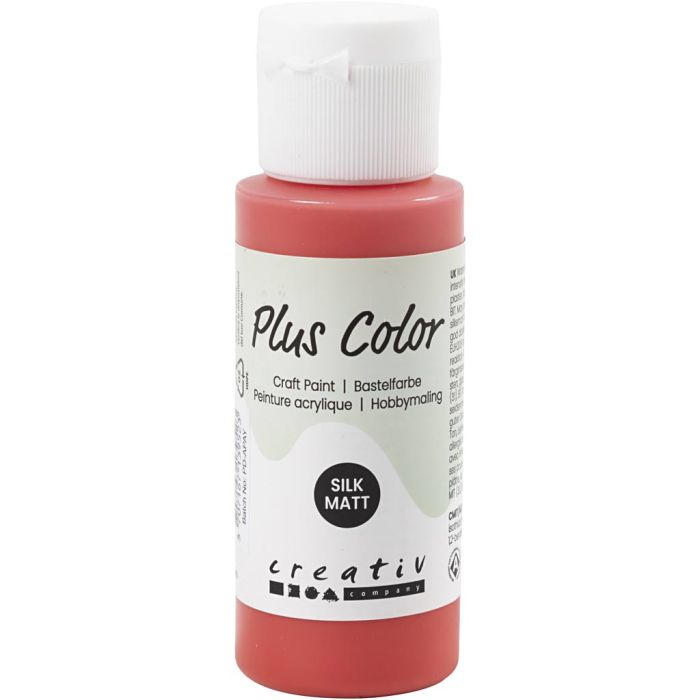 Plus Color Acrylverf, crimson red, 60 ml/ 1 fles