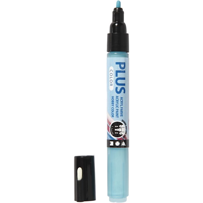 Plus Color Marker, L: 14,5 cm, lijndikte 1-2 mm, turquoise, 5,5 ml, 1 stuk