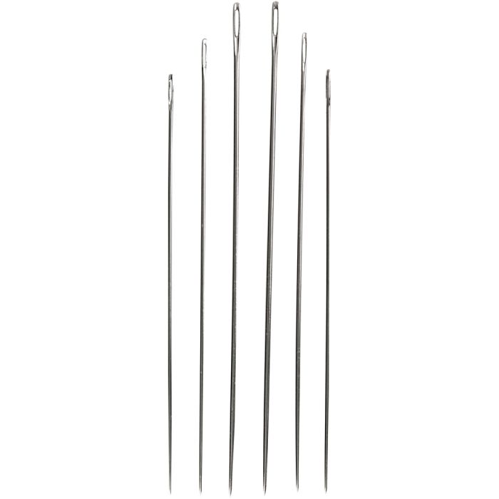 Stopnaalden, afm 1-5, zilver, 6 stuk/ 1 doos