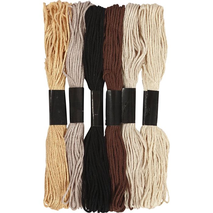 Borduurgaren, dikte 1 mm, naturel, 6 bol/ 1 doos