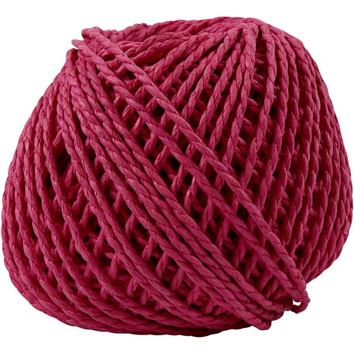 Papier Garen, dikte 2,5-3 mm, roze, 150 gr, 40 m/ 1 bol