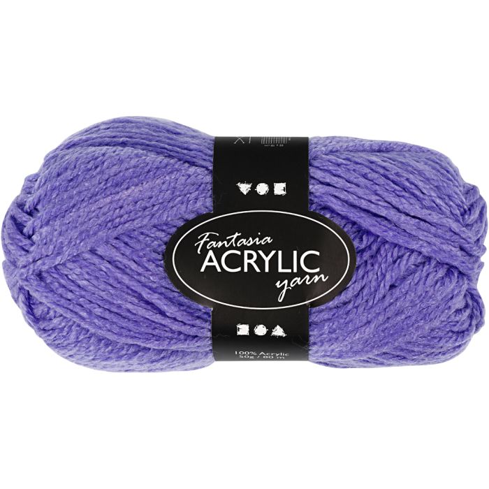 Fantasia acrylgaren, L: 80 m, paars, 50 gr/ 1 bol