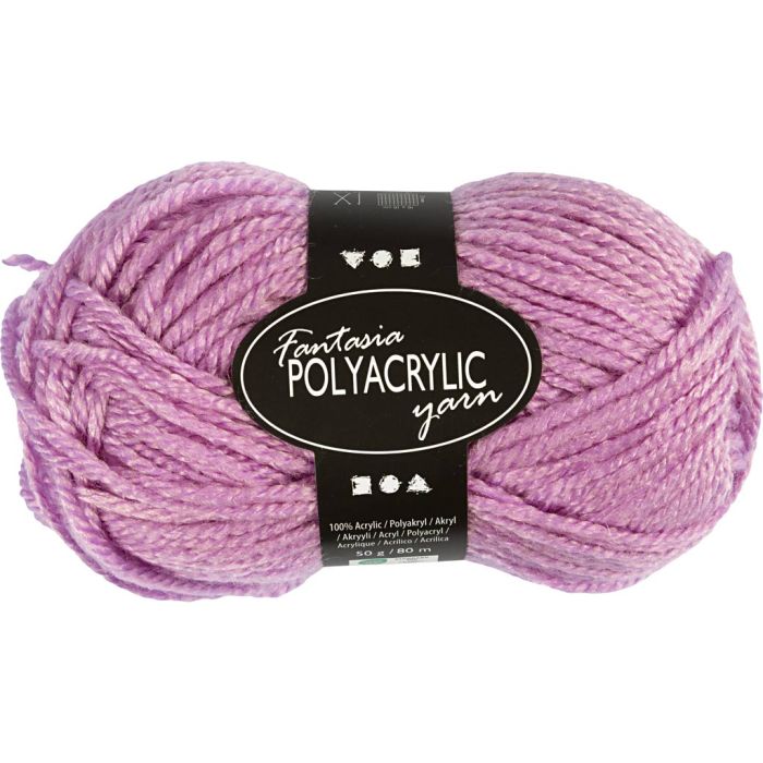 Fantasia acrylgaren, L: 80 m, needle 4,5-5, roze, 50 gr/ 1 bol