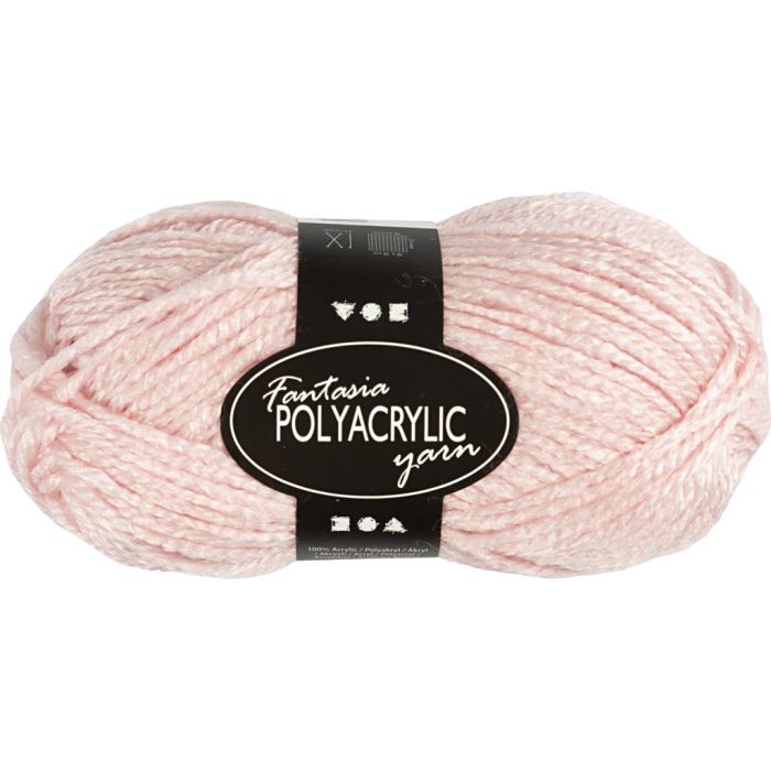 Fantasia acrylgaren, L: 80 m, needle 4,5-5, lichtrood, 50 gr/ 1 bol