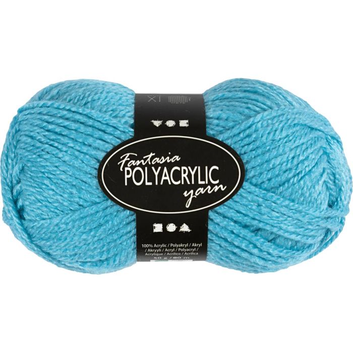 Fantasia acrylgaren, L: 80 m, needle 4,5-5, turquoise, 50 gr/ 1 bol