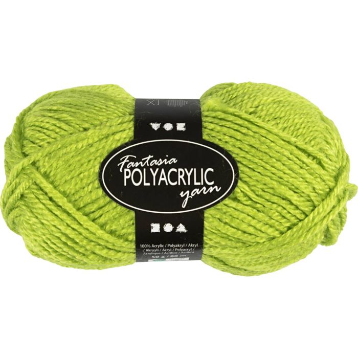 Fantasia acrylgaren, L: 80 m, needle 4,5-5, lichtgroen, 50 gr/ 1 bol