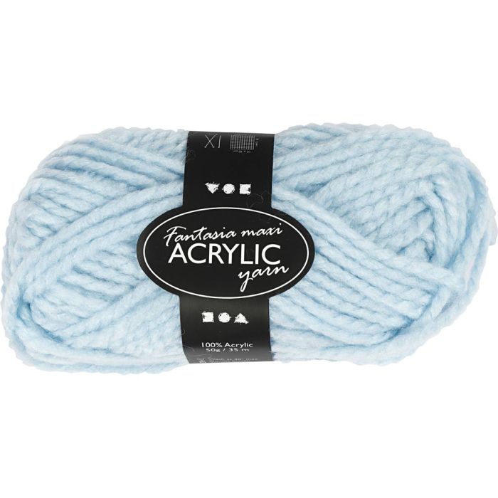 Fantasia Acrylgaren, L: 35 m, needle 9-10, lichtblauw, 50 gr/ 1 bol