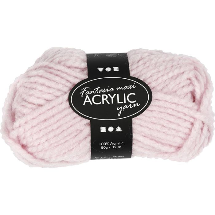 Fantasia Acrylgaren, L: 35 m, needle 9-10, lichtrood, 50 gr/ 1 bol