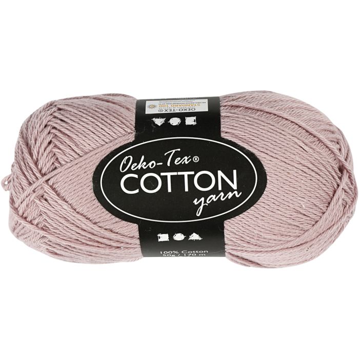 Katoengaren, afm 8/4, L: 170 m, needle 3-3,5, lavendel, 50 gr/ 1 bol