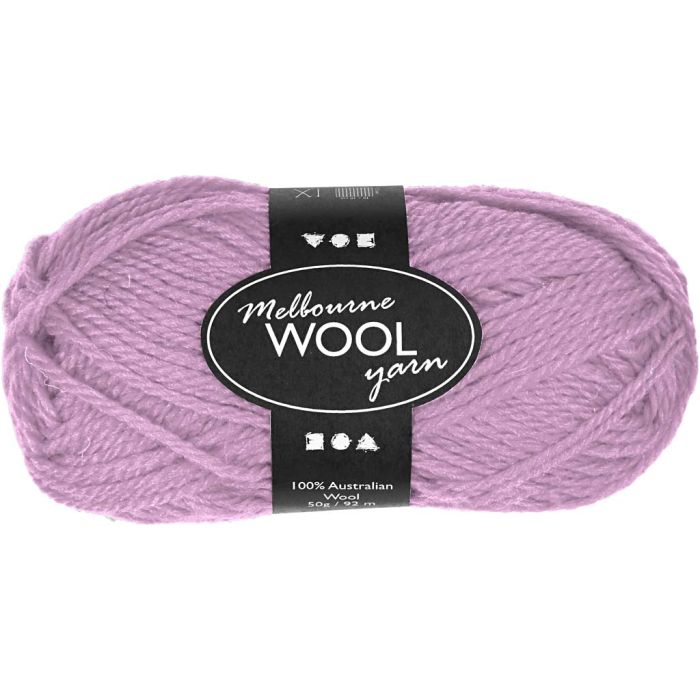 Melbourne wolgaren, L: 92 m, roze, 50 gr/ 1 bol