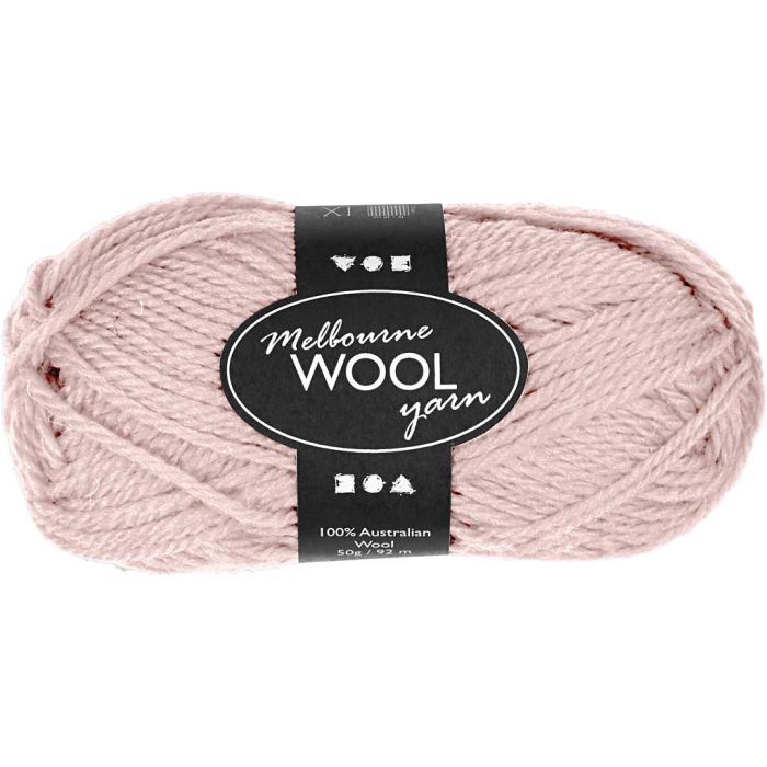 Melbourne wolgaren, L: 92 m, lichtrood, 50 gr/ 1 bol