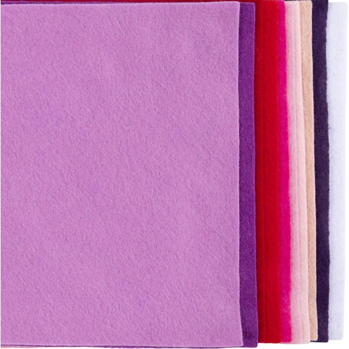 Hobbyvilt, A4, vel 210x297 mm, dikte 2 mm, paars/roze harmonie, 10 vel/ 1 doos