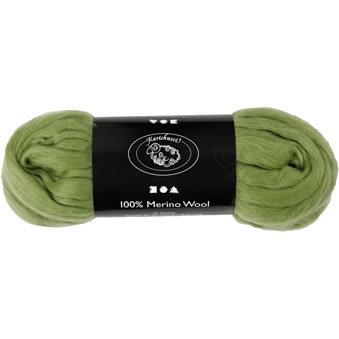 Merino Wol, dikte 21 my, cactus, 100 gr/ 1 doos