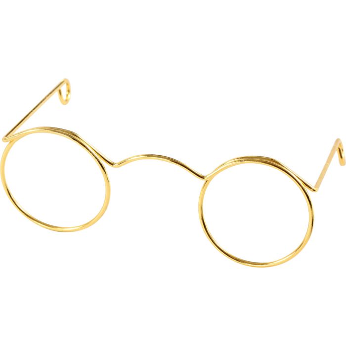 Bril, B: 60 mm, gatgrootte 21 mm, goud, 10 stuk/ 1 doos