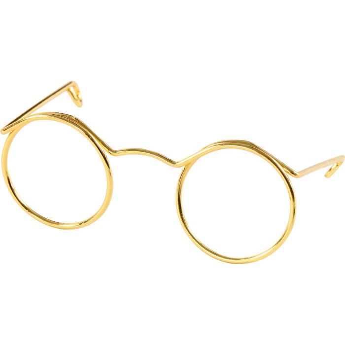 Bril, B: 50 mm, gatgrootte 17 mm, goud, 10 stuk/ 1 doos