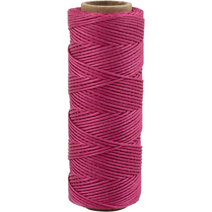 Bamboekoord, dikte 1 mm, donkerroze, 65 m/ 1 rol