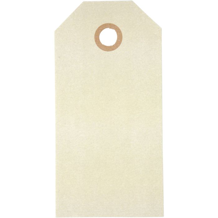 Manilla-labels, afm 5x10 cm, 250 gr, crème, 1000 stuk/ 1 doos