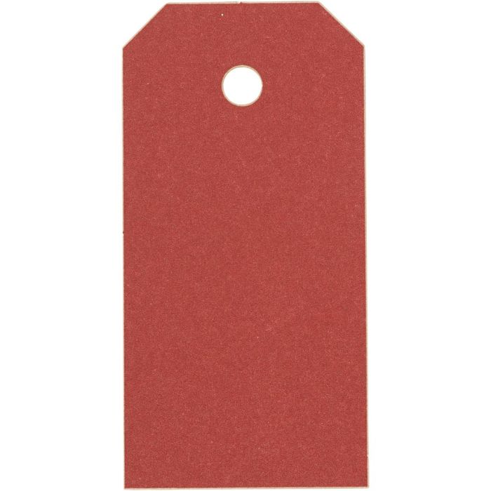Manilla-labels, afm 4x8 cm, 250 gr, rood, 1000 stuk/ 1 doos