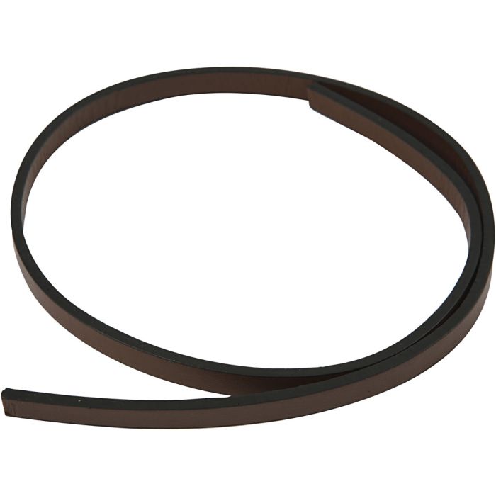 Band van Imitatie Leer, B: 10 mm, dikte 3 mm, bruin, 1 m/ 1 doos