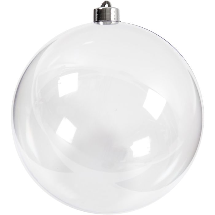 Deco ballen, d 15,6 cm, transparant, 1 stuk