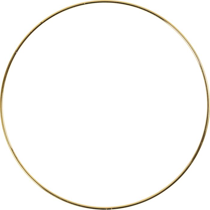Metalen draadring, d 15 cm, dikte 2 mm, goud, 1 stuk