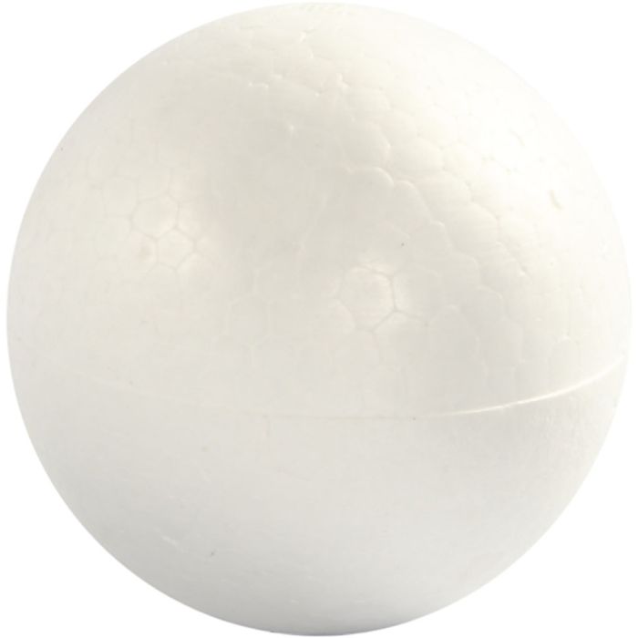 Ballen, d 7 cm, wit, 5 stuk/ 1 doos