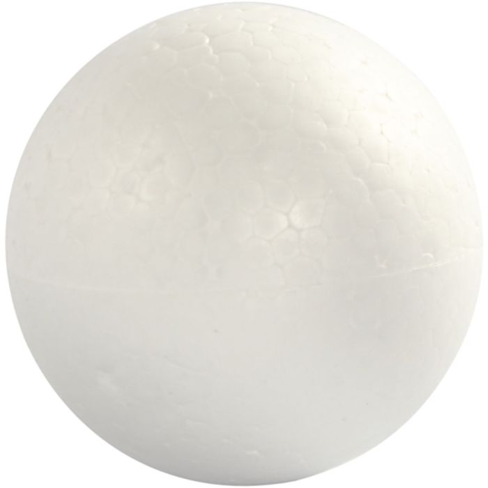 Ballen, d 8 cm, wit, 5 stuk/ 1 doos
