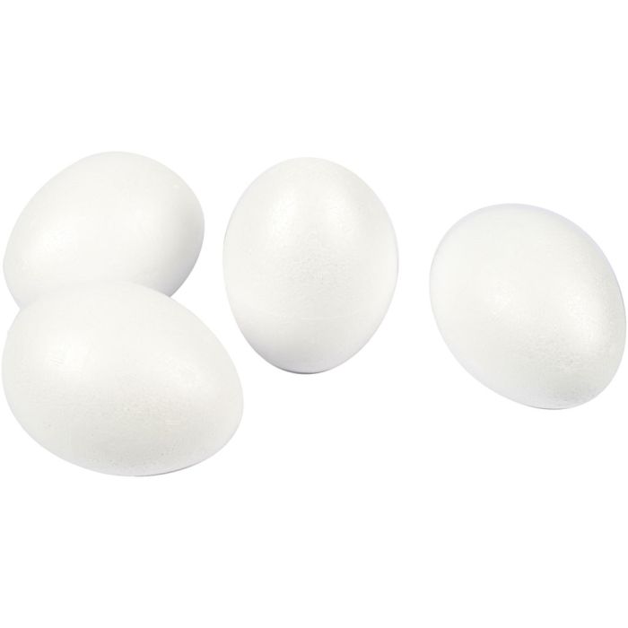 Eieren, H: 10 cm, wit, 25 stuk/ 1 doos