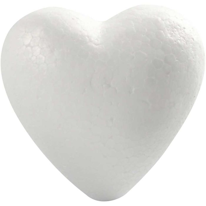 Harten, H: 8 cm, D: 4,5 cm, B: 8 cm, wit, 50 stuk/ 1 doos