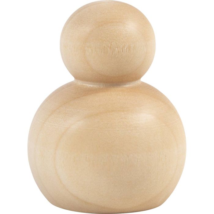 Houten figuur, Rond, H: 5 cm, 5 stuk/ 1 doos
