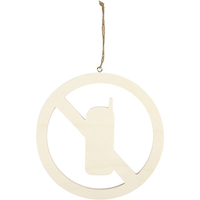 Schild, Geen mobiele telefoons, afm 21,3 cm, dikte 0,9 cm, 1 stuk