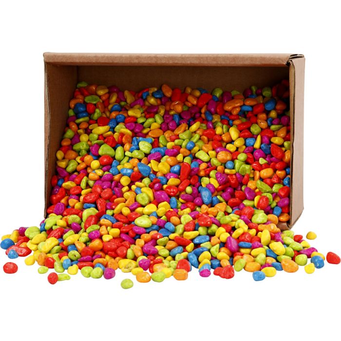 Mozaiek stenen, afm 8-10 mm, dikte 5 mm, sterke kleuren, 4x2 kg/ 1 doos
